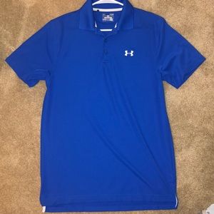 under armour blue golf shirt